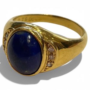 【貴金属】K18　(18金)　ラピスラズリ付き　リング ジュエリー アクセサリー