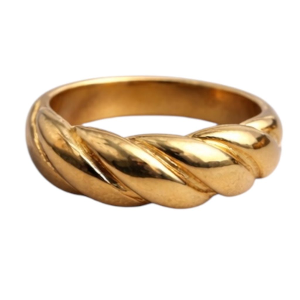 【函館市 K18 ツイストリング 地金リング 高価買取】