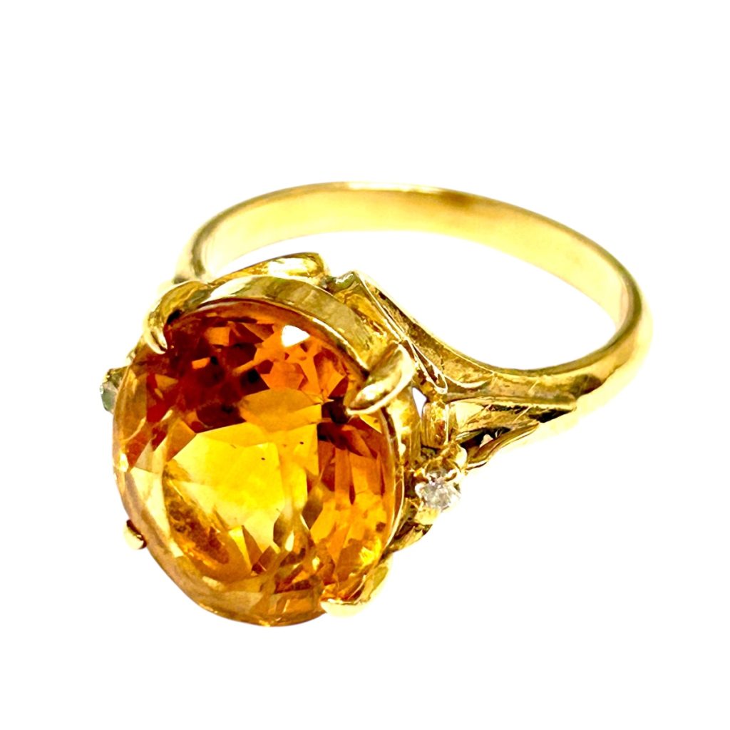 K18(18金) リング(シトリン)【函館上磯店】