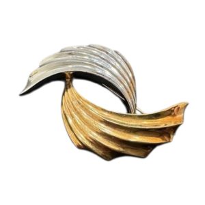 K18/Pt900　18金　プラチナ　ブローチ