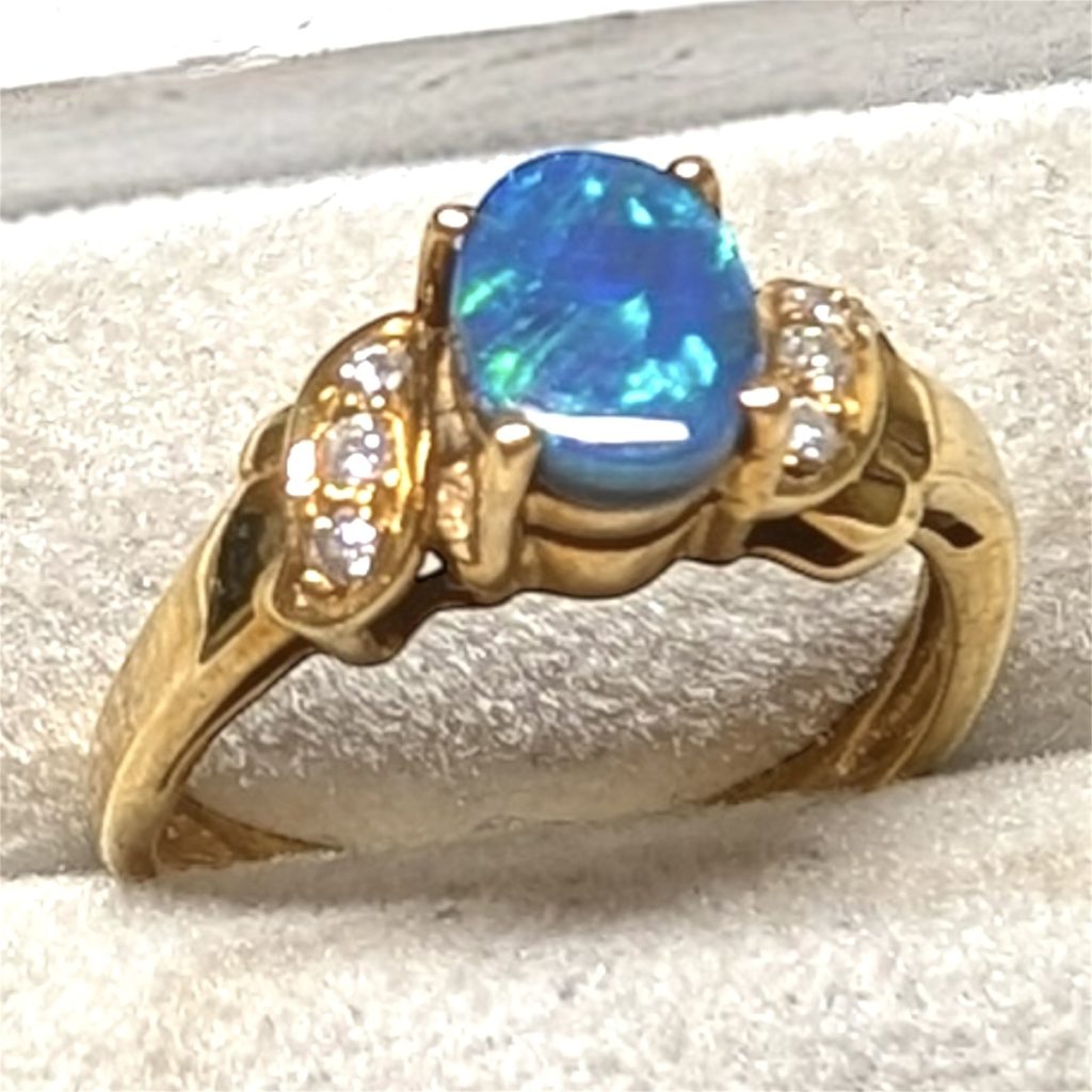 K18  18金 オパールリング