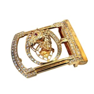 【K18 (18金)】ルビー＆ダイヤモンド  ベルトバックル