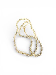 K18 淡水パールデザインネックレス