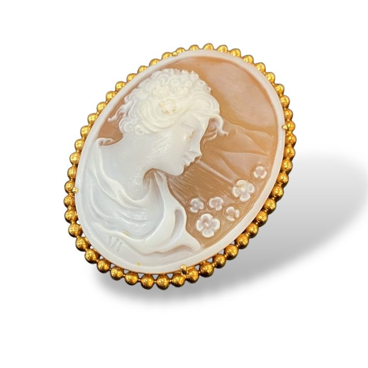 カメオ トップ K18 18金 750