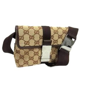 GUCCI　グッチ　GGキャンバス　ウエストバッグ