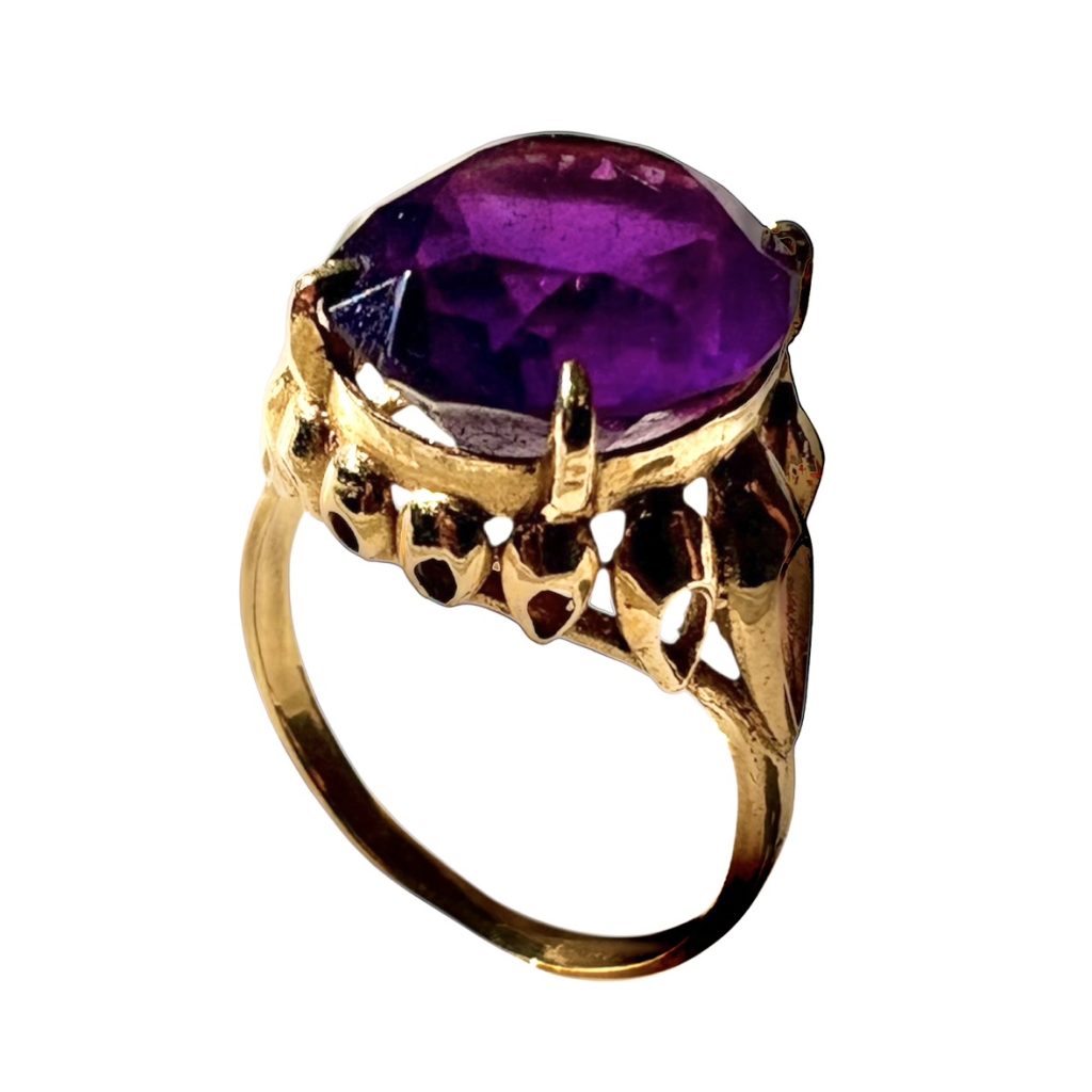 【K18 (金)】アメジスト  リング