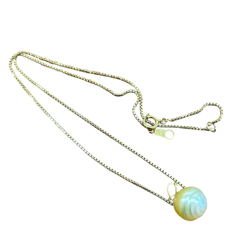 K18 ネックレス パールトップ付き