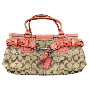 【COACH (コーチ)】シグネチャー柄 ハンドバッグ