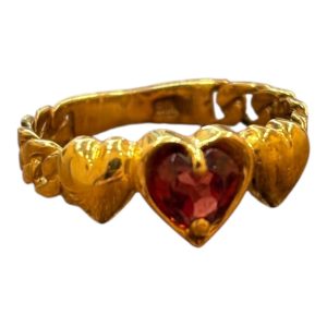 K18 ガーネット付きリング