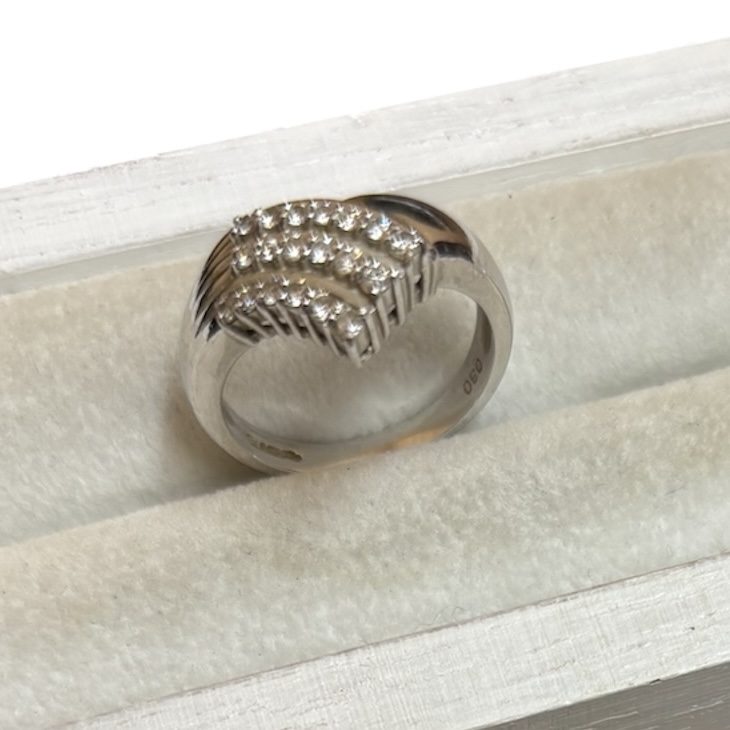 Pt850 プラチナ メレダイヤ リング アクセサリー ジュエリー 貴金属