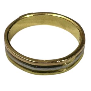 K18／プラチナ コンビ（ハーフ）リング