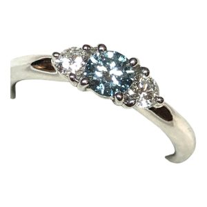 Pt900 ブルーダイヤ リング