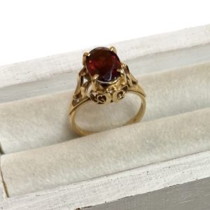 K18 18金 金 ゴールド ガーネット リング アクセサリー ジュエリー 貴金属