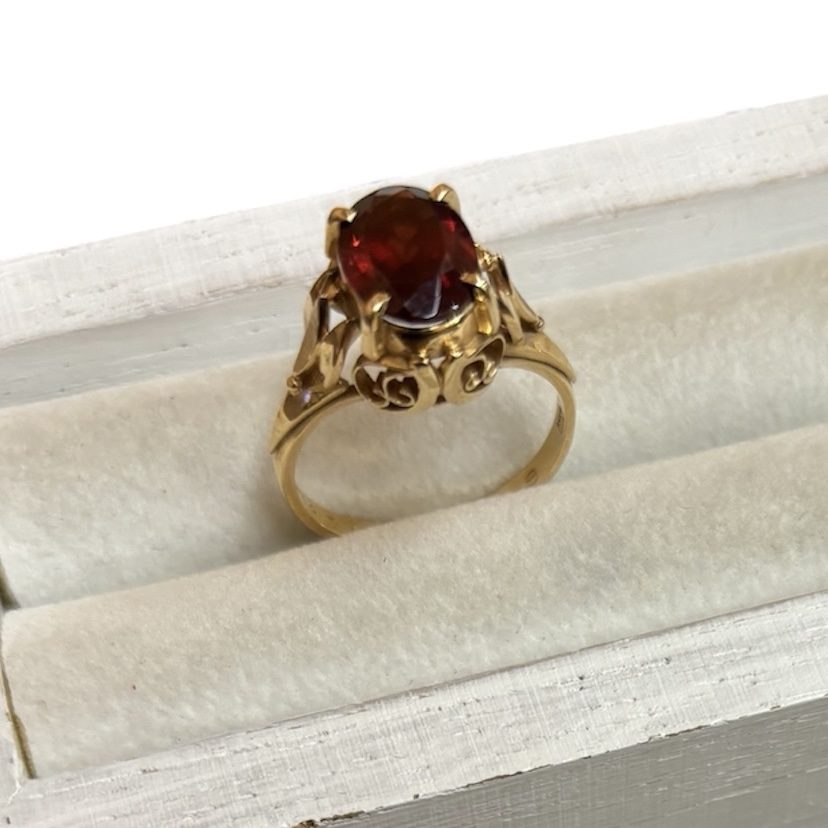 K18 18金 金 ゴールド ガーネット リング アクセサリー ジュエリー 貴金属