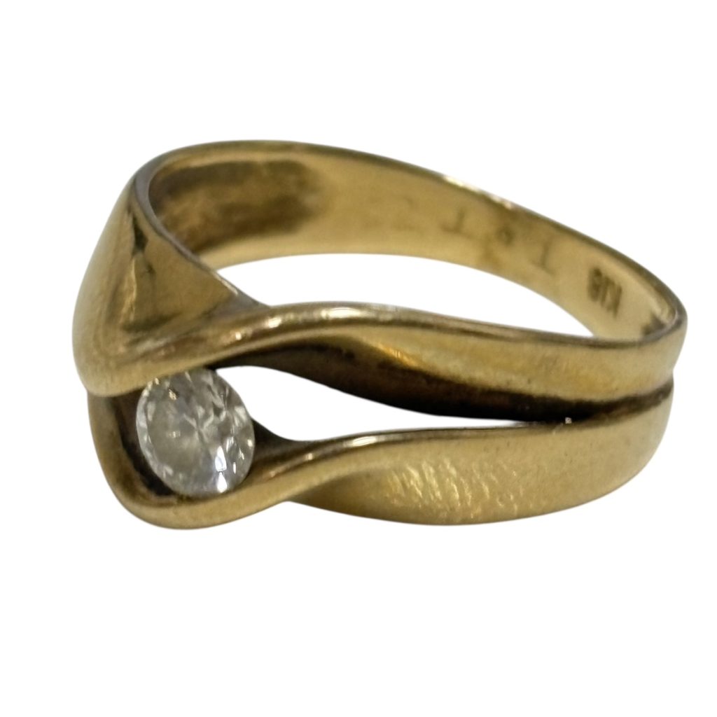 K18 メレダイヤ付リング