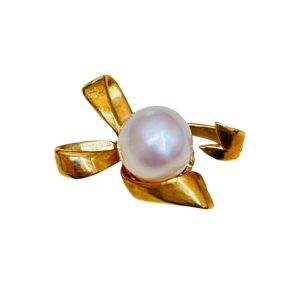 K18　18金　トップ　パール付き