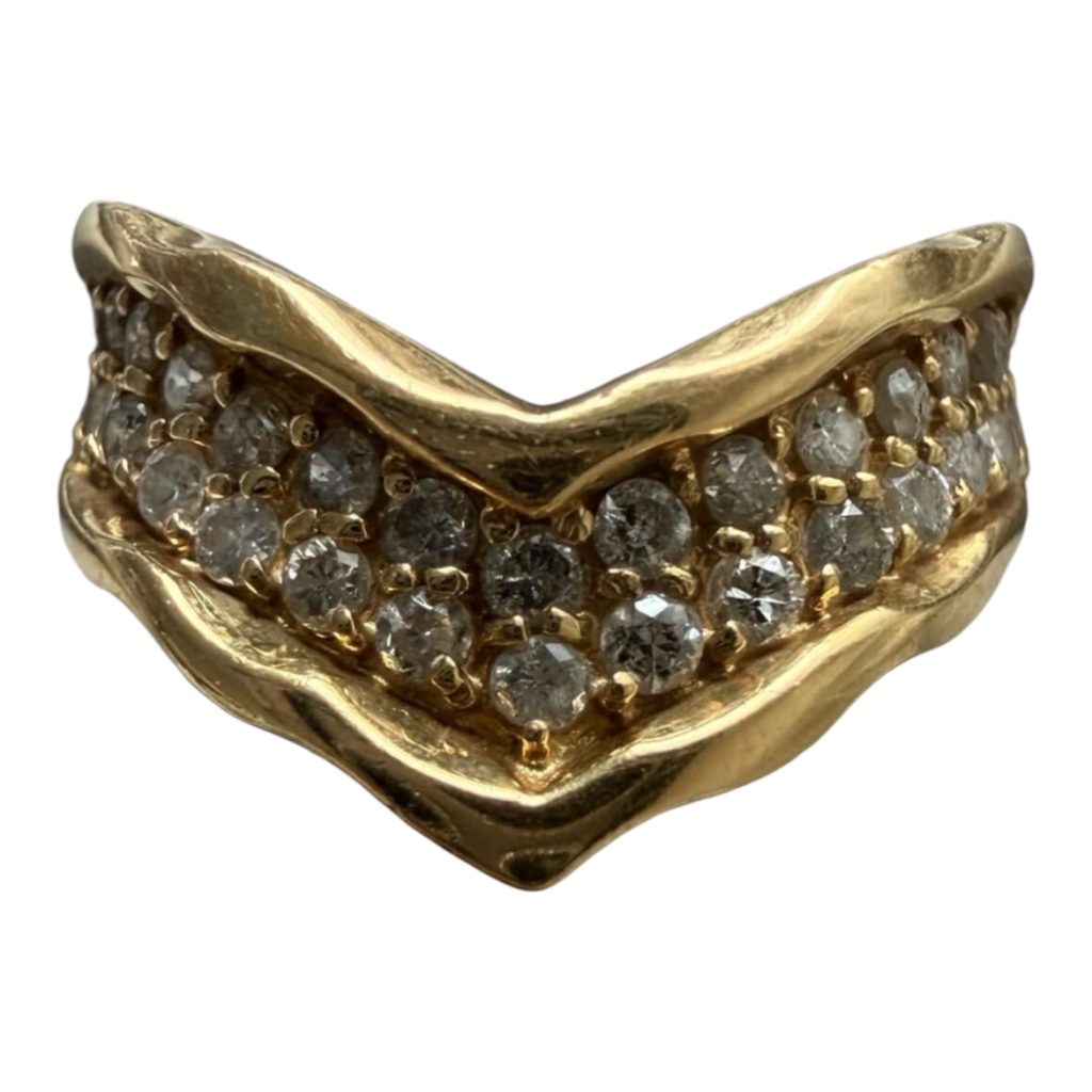 K18 18金 リング 石付き