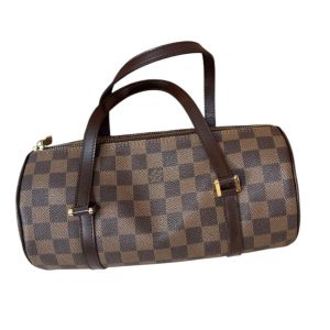 【ルイ・ヴィトン Louis Vuitton 】パピヨン・ダミエ・エベヌ・カーフレザー・キャンバス・ショルダーバック・ブランド