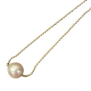 K18 18金 パール付きネックレス