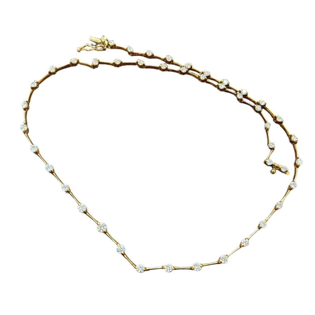 K18 ダイヤモンド付きネックレス