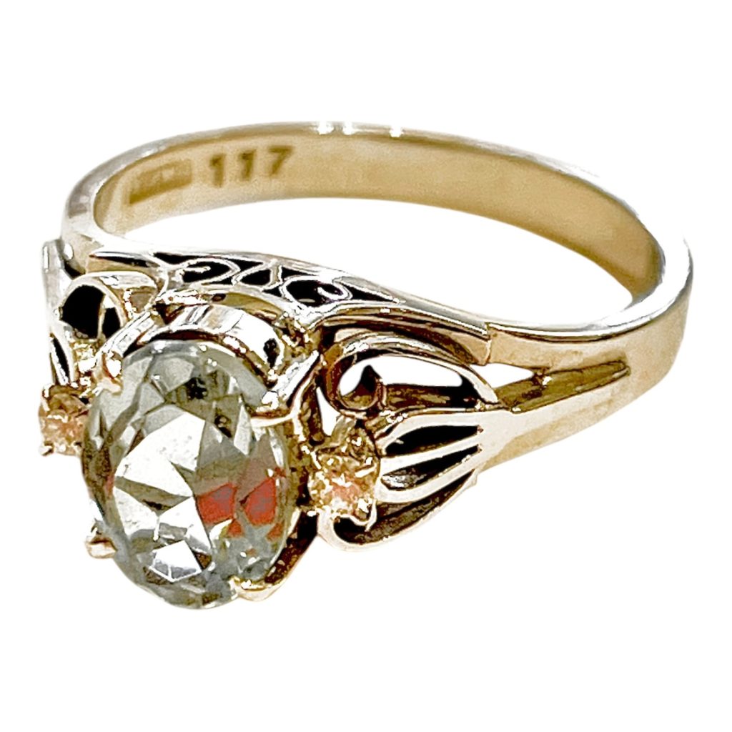 K14WG（14金ホワイトゴールド）アクアマリン リング