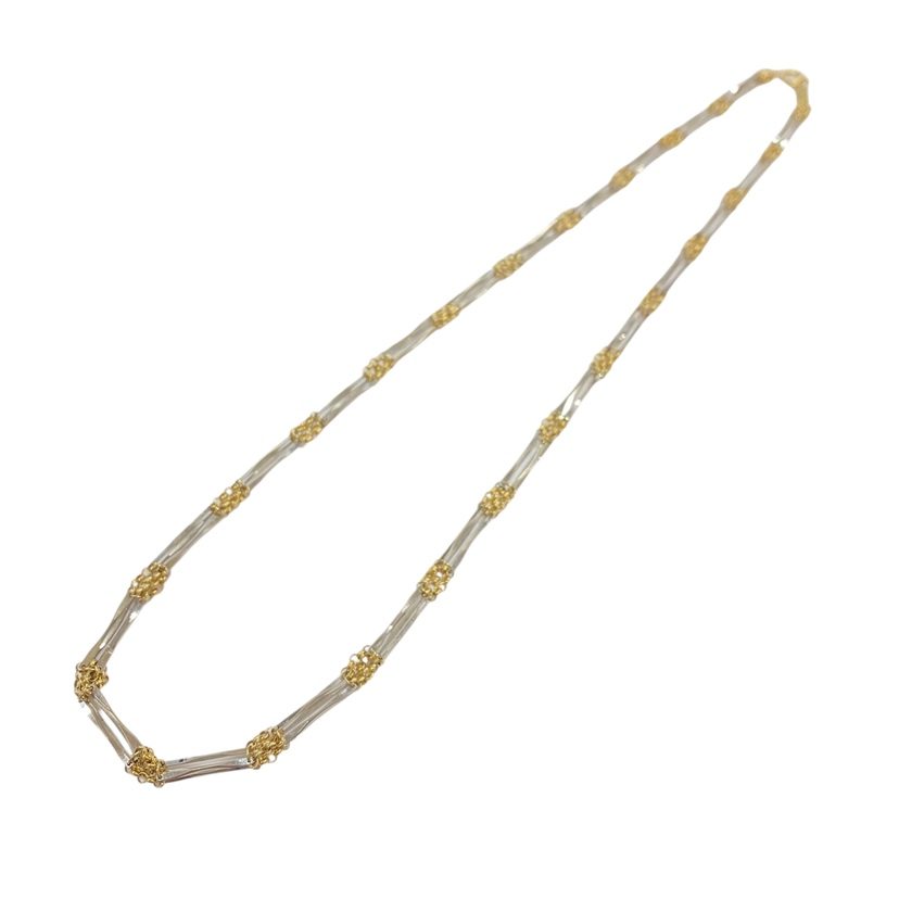 K18 18金 750 Pt850 コンビ ネックレス