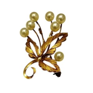 K18　18金　ブローチ