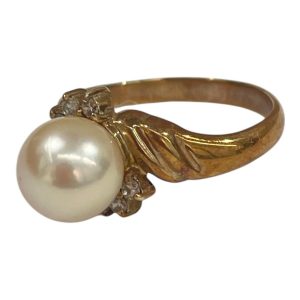 【貴金属】K18 (18金)　真珠付き　リング　ジュエリー アクセサリー