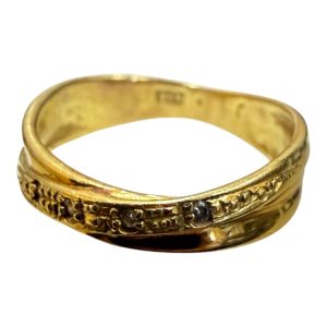 K18リング ダイヤ付き