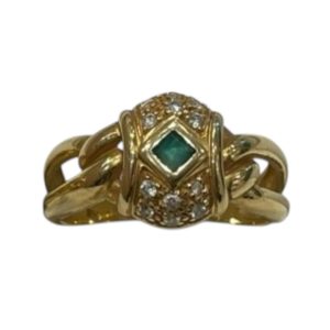 K18（18金・750）エメラルド　リング