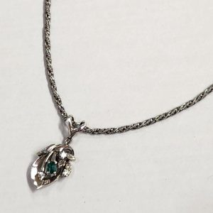 プラチナ850（Pt850）エメラルド付きネックレス|前橋市古市町