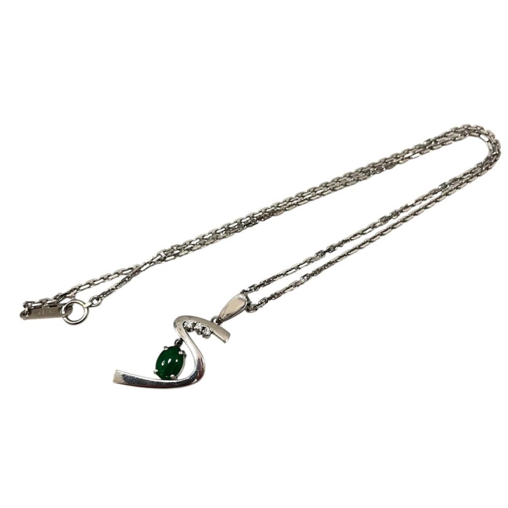 Pt850/Pt900 翡翠ネックレス