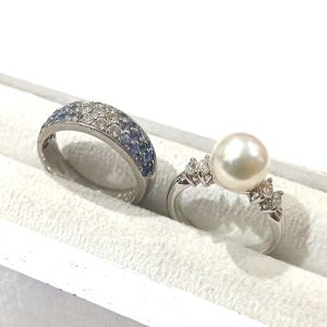 【Pt900ジュエリーリングまとめ】プラチナ900・メレダイヤ・サファイア・パール・貴金属・アクセサリー