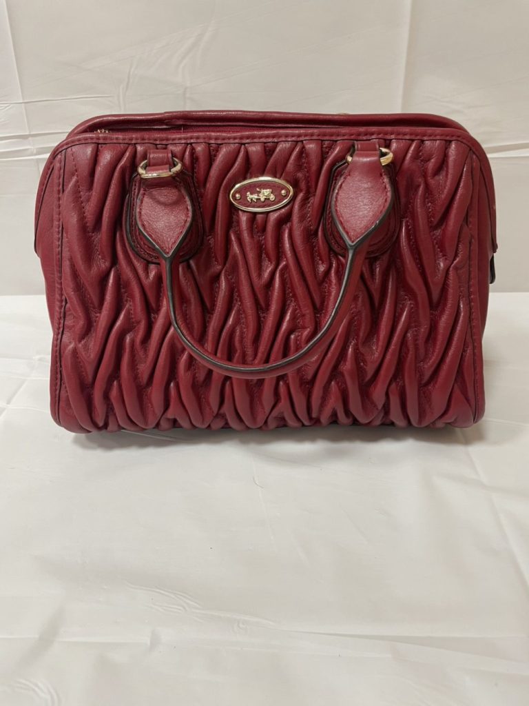 COACH コーチ スモール サッチェル ギャザード ハンドバッグ