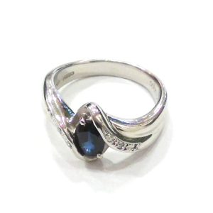 Pt850 サファイアリング