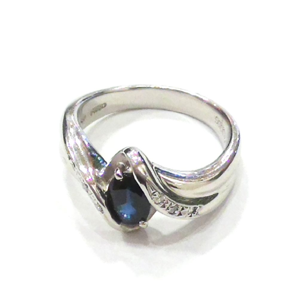 Pt850 サファイアリング