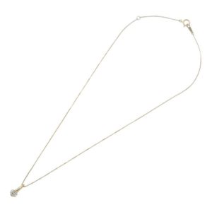 0.38ct/TASAKI タサキ 田崎真珠 シンプルライン ダイヤモンド ネックレス ペンダント/K18/750-2.1g/ゴールド■603759