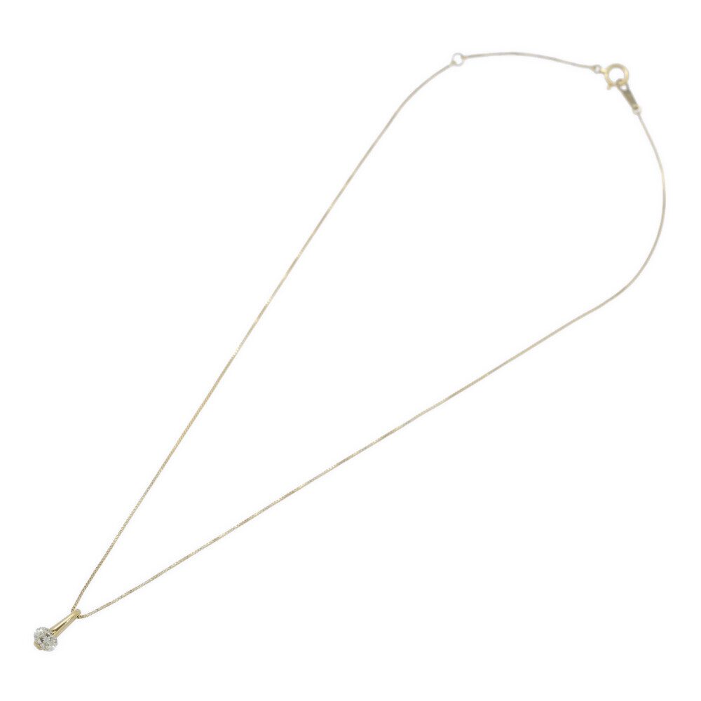 0.38ct/TASAKI タサキ 田崎真珠 シンプルライン ダイヤモンド ネックレス ペンダント/K18/750-2.1g/ゴールド■603759