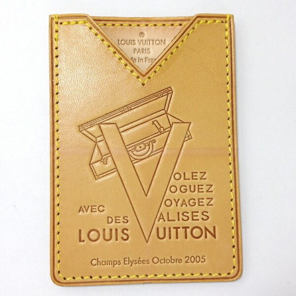 LOUIS VUITTON ルイヴィトン Volez Voguez Voyagez パスケース カードケース ヌメ革 ノベルティ トランク