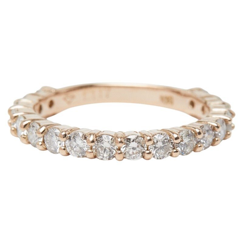 K18PG ピンクゴールド ダイヤ1.117ct エタニティリング リング 指輪 レディース 12号