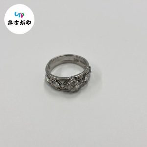 Pt900 メレダイヤ付き リング