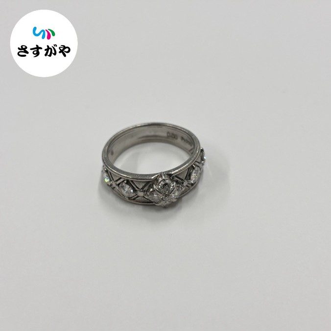 Pt900 メレダイヤ付き リング