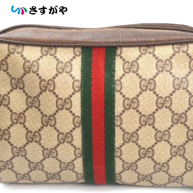 GUCCI グッチ シェリーライン セカンドバッグ 年代物 ヴィンテージ ブランドバッグ