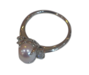 Pt900 プラチナ　リング　パール　真珠