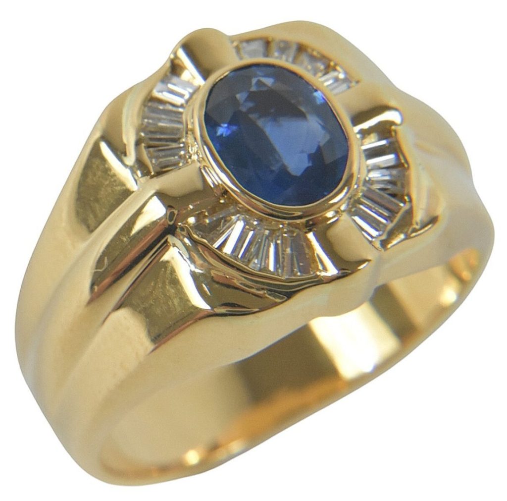 サファイヤ 18金 K18 リング