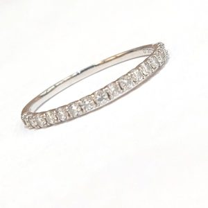 K18WG メレダイヤ ハーフエタニティリング