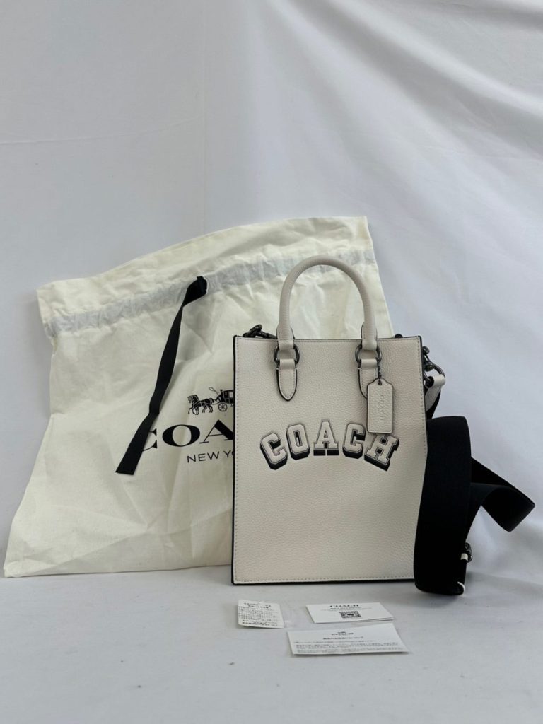 COACH ペブルレザー ロゴ ミニトート