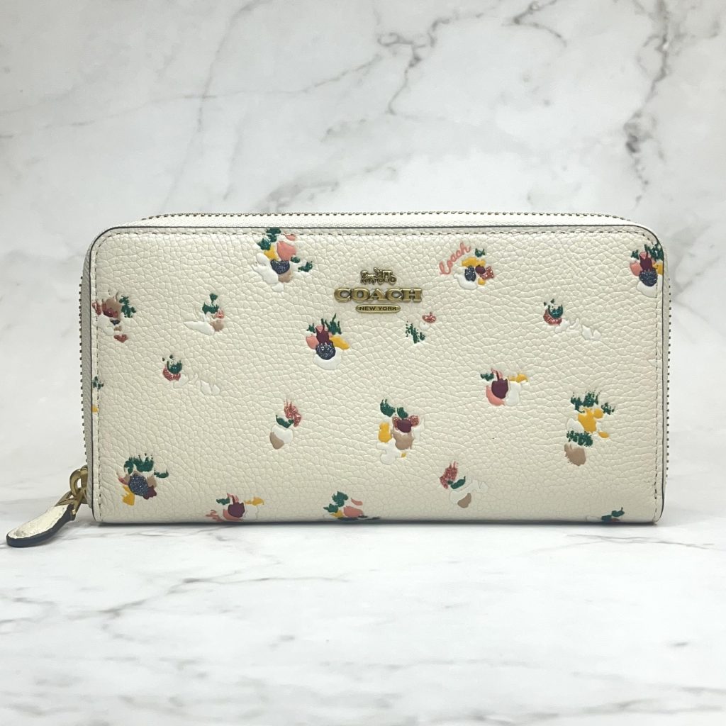 COACH コーチ フルーツ柄 アコーディオンジップウォレット 長財布 査定 