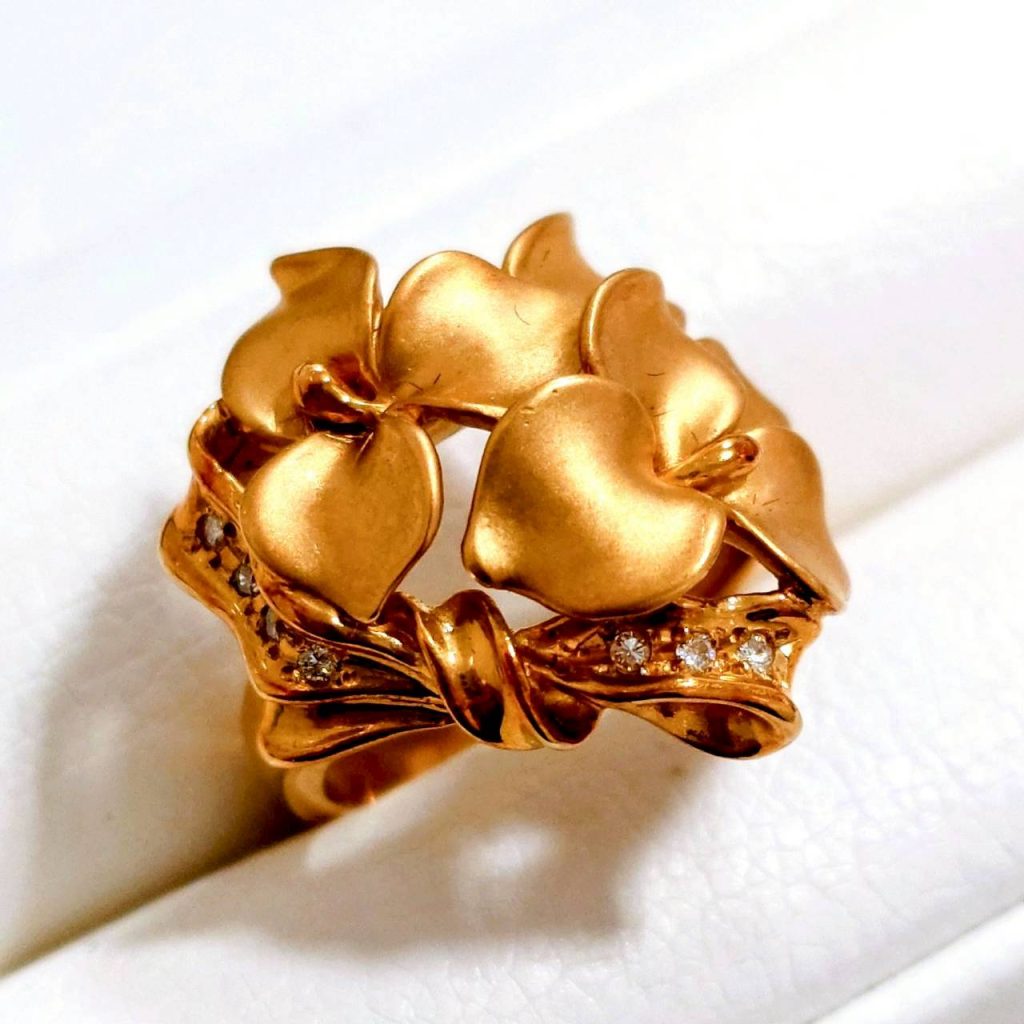 K18 18金 750 メレダイヤ リング 指輪 アクセサリー