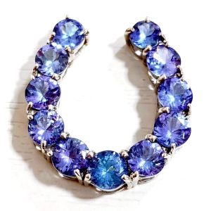 Pt850 プラチナ タンザナイト ネックレストップ アクセサリー